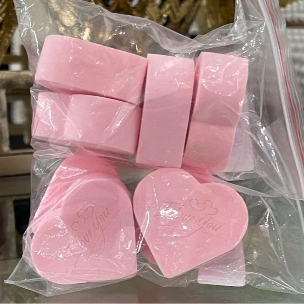 8pcs Valentine's Day Heart Shaped Makeup Sponge